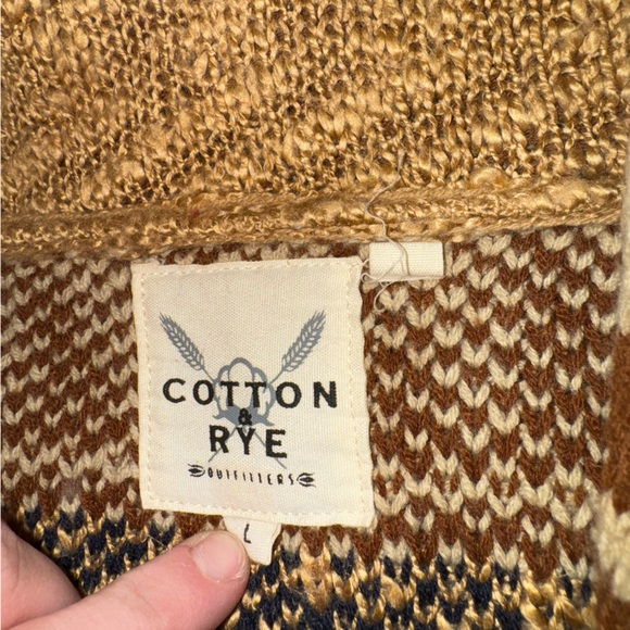 Cotton & rye cardigan sweater - Picture 3 of 5